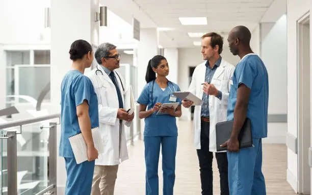An independent practice's clinical staff reviewing a patient case together