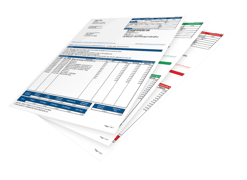 Electronic billing statement example