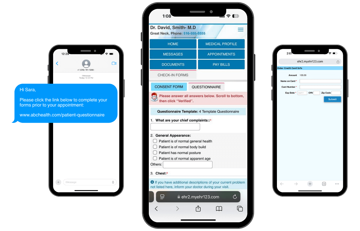 Mobile patient intake process Mobile patient intake process